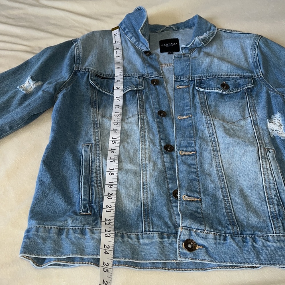 Request Destroyed Denim Jacket Size Small - image 5
